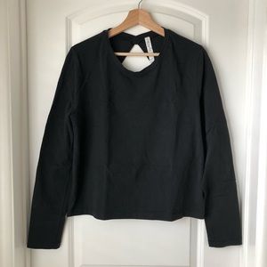 Lululemon Black Open Back Long Sleeve Top Size 12